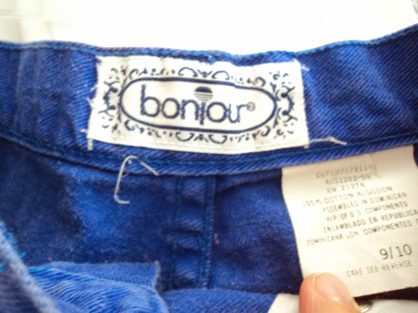 Vintage 90s Bonjour High-Waisted Denim Cut-Off Shorts – Capri Blue