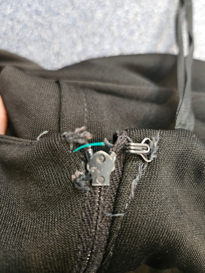 Vintage 1980s Ayres Unlimited Black One-Shoulder Evening Gown | ILGWU Union Label