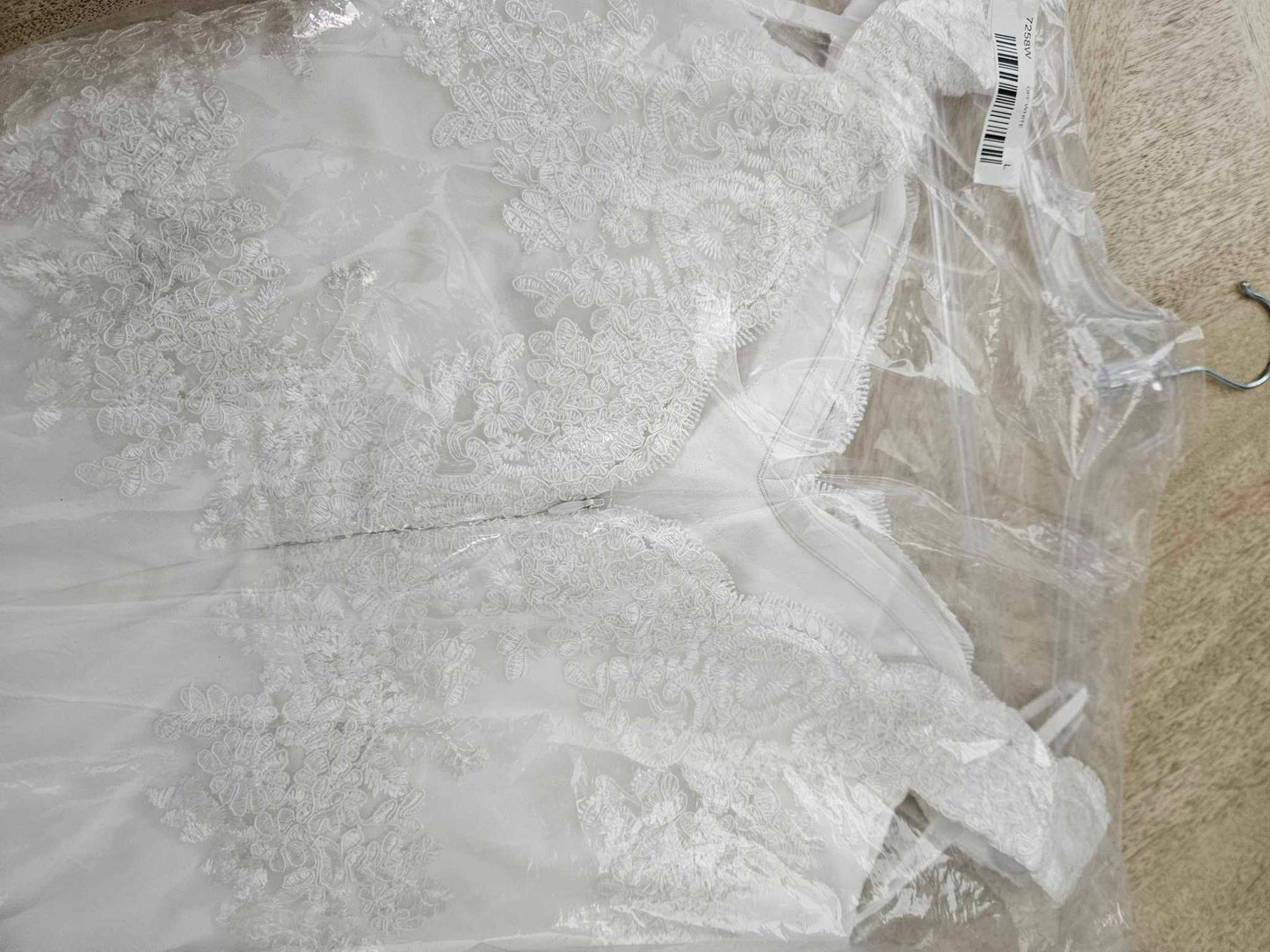 Cinderella Divine Off-Shoulder Lace Beach Wedding Dress Size L (NWT)