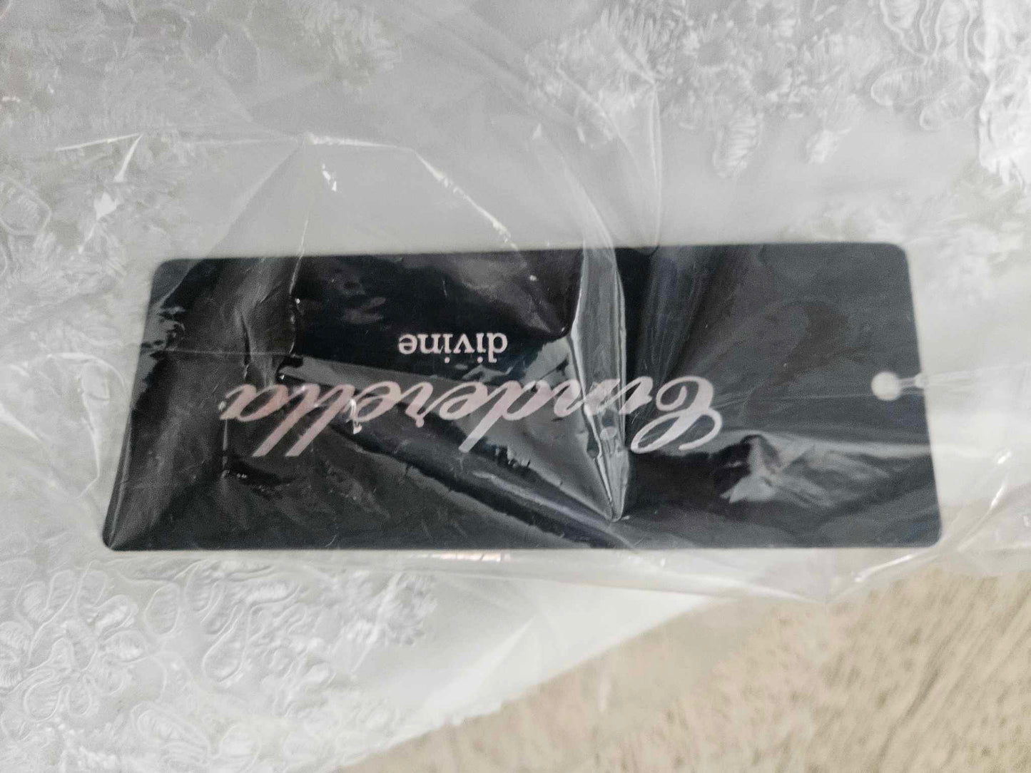 Cinderella Divine Off-Shoulder Lace Beach Wedding Dress Size L (NWT)